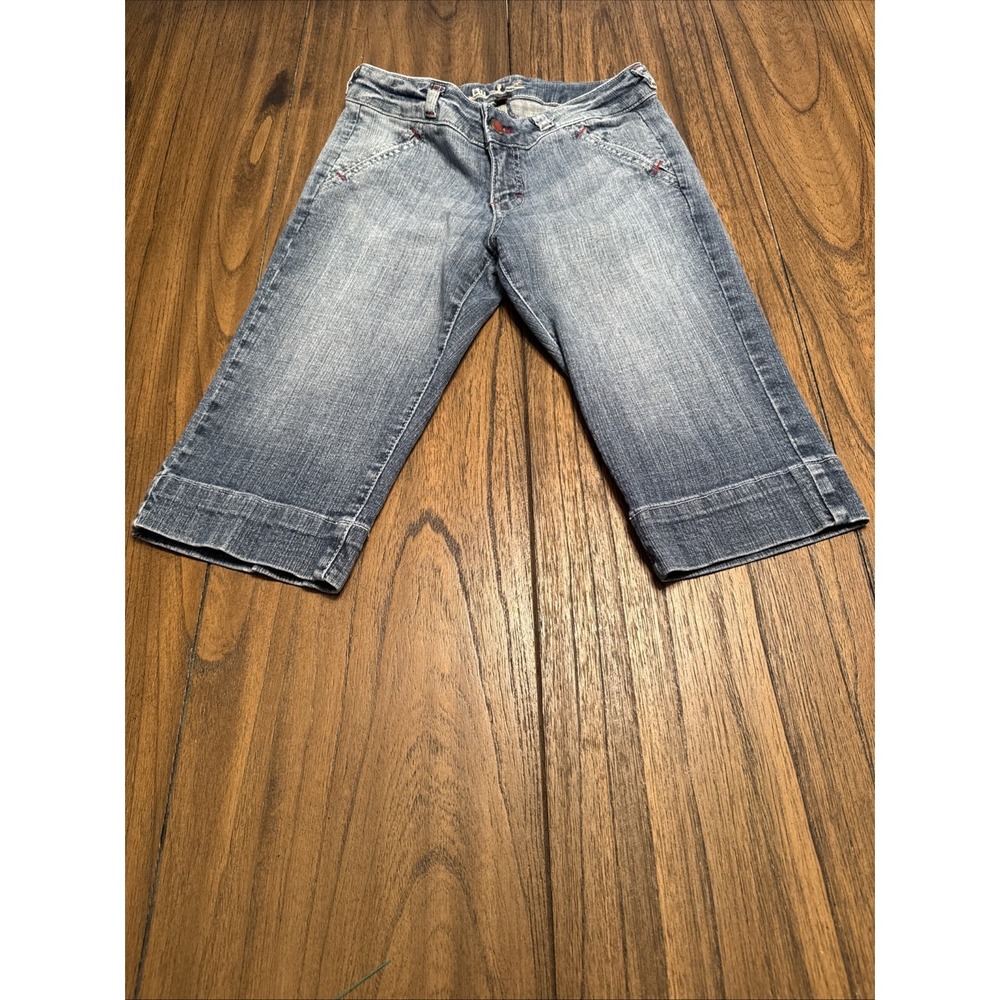 Bu Denim Women's Bermuda Jean Shorts With Red Stitching‎ Size 3